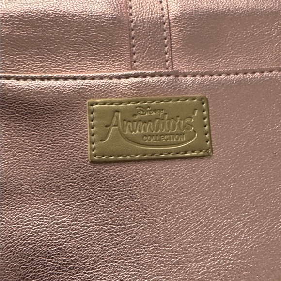 DISNEY ANIMATORS COLLECTION Pink Metallic Crossbody Bag with Floral Design - Picture 2 of 10